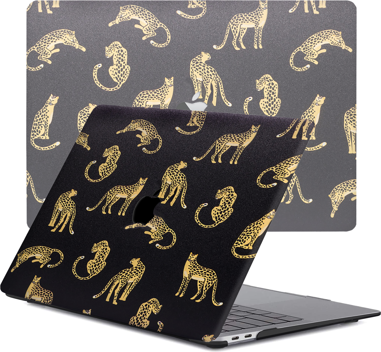 Lunso Leopard Black cover hoes voor de MacBook Air 13 inch (2020)