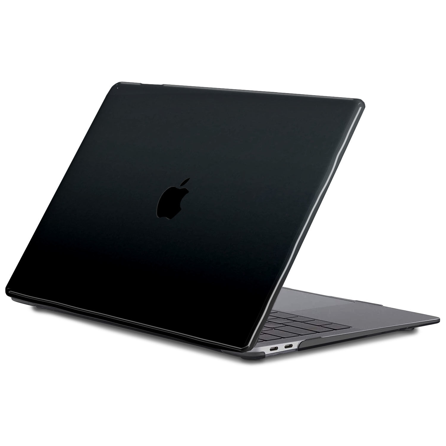 Lunso Glanzend cover hoes Zwart voor de MacBook Air 13 inch (2020)