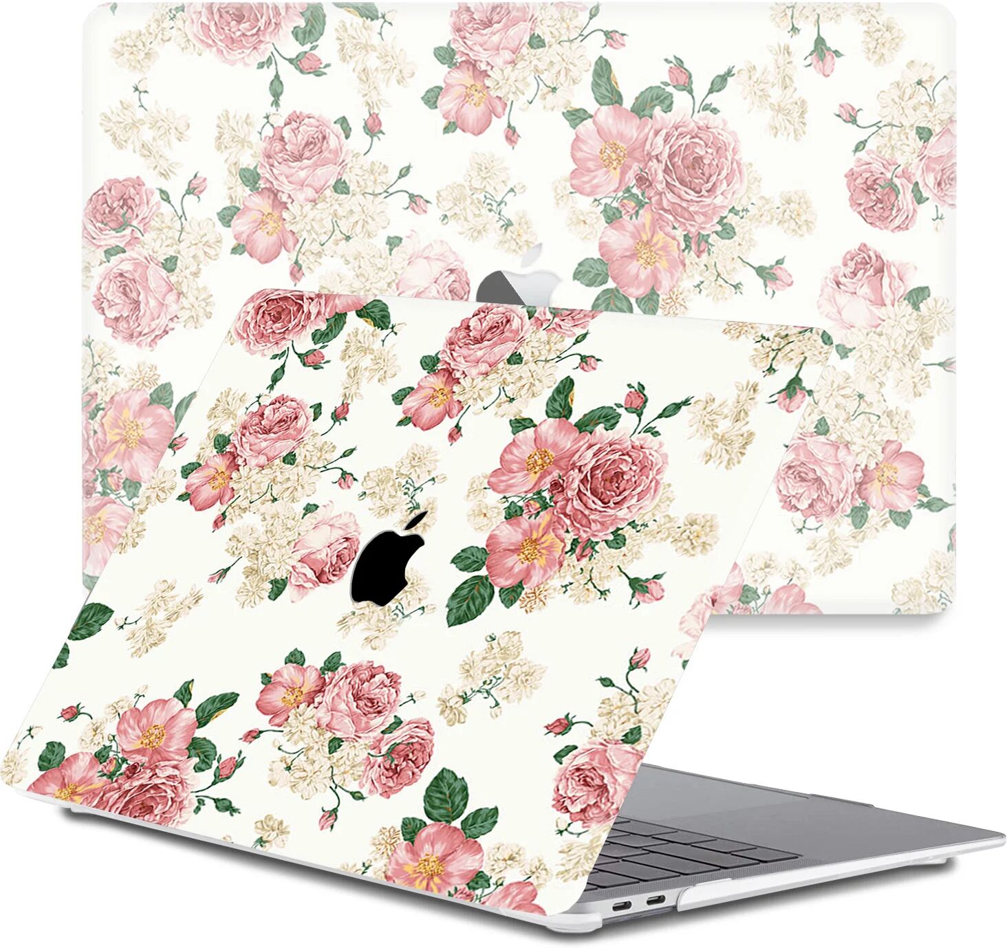 Lunso Pink Roses cover hoes voor de MacBook Air 13 inch (2020)