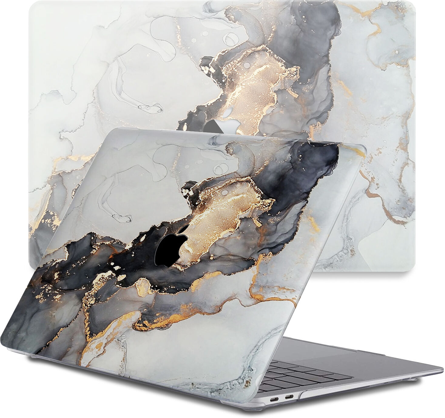 Lunso Marble Magnus cover hoes voor de MacBook Air 13 inch (2018-2019)