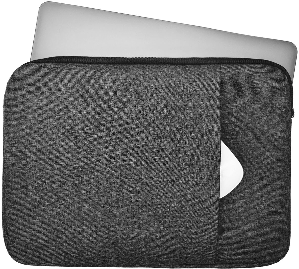 Lunso Stijlvolle zachte sleeve hoes Zwart met neopreen bescherming voor 13 inch laptops