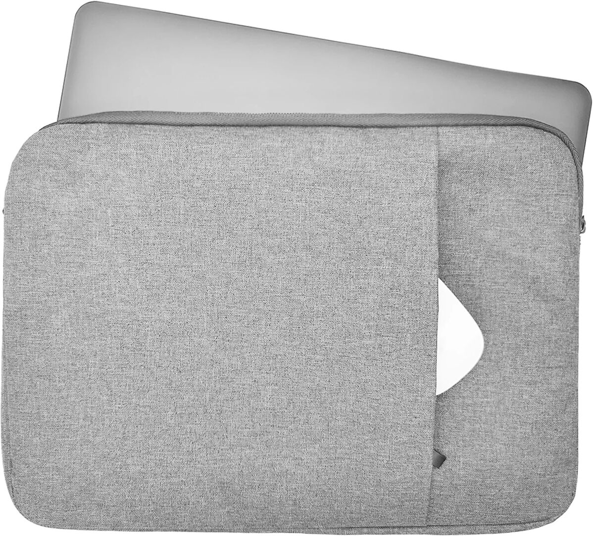 Lunso Stijlvolle zachte sleeve hoes Lichtgrijs met neopreen bescherming voor 13 inch laptops