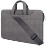 D-pro Sheepskin Briefcase torba zamszowa na ramię do laptopa HP Lenovo Apple MacBook Air/Pro 13/14/15/16 (Dark Gray)