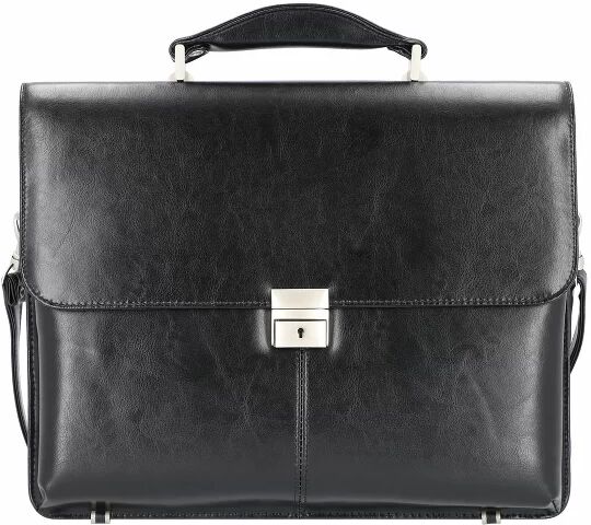 Alassio Faenza Torba biznesowa skórzana 40 cm przegroda na laptopa schwarz  - czarny - Mężczyźni,Damy,Unisex - Dorośli