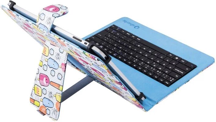 Silverht funda universal estampada cool ice pop para tablet 9"-10.1" + teclado microusb