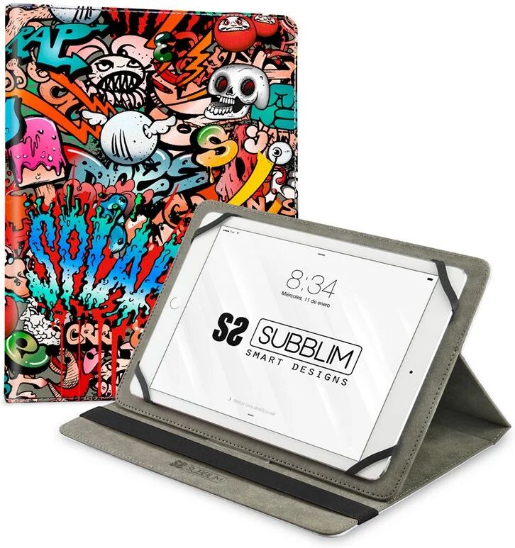 Subblim trendy case graffiti funda universal para tablet hasta 10.1"