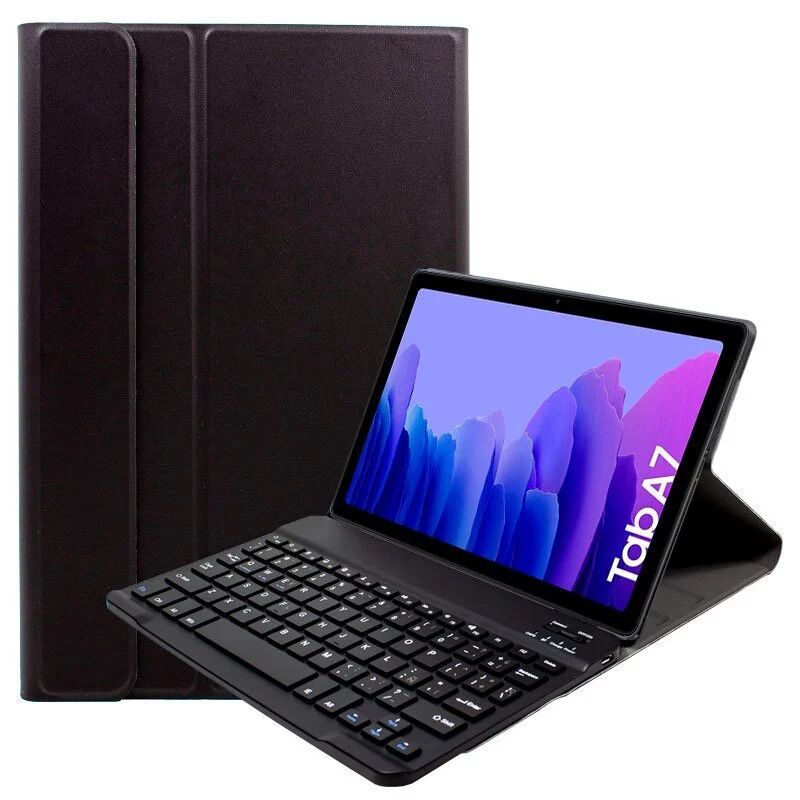 Cool funda polipiel negro para samsung galaxy tab a7 t500/t505 con teclado bluetooth 10.4"