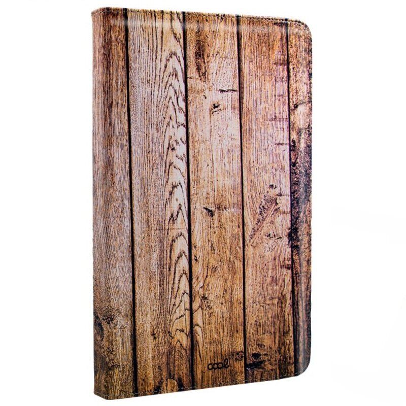 Cool funda polipiel giratoria madera para ebook/tablet 10"