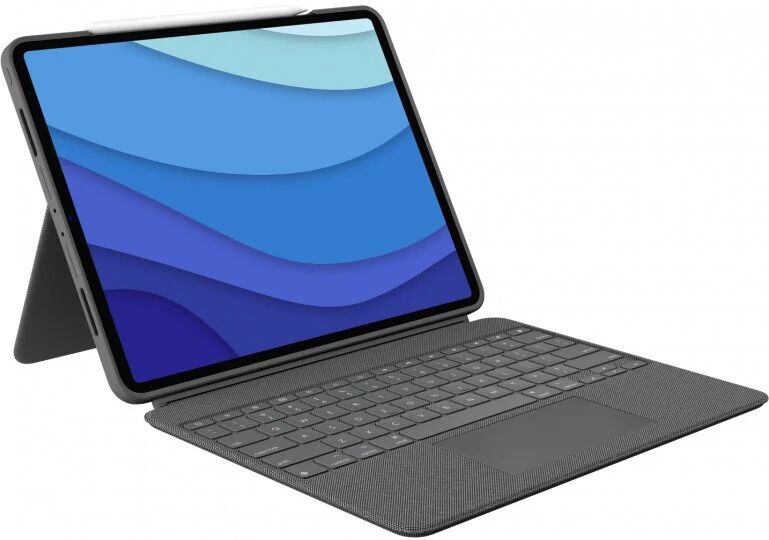 Logitech combo touch funda con teclado gris para ipad pro 12.9" (5º gen)