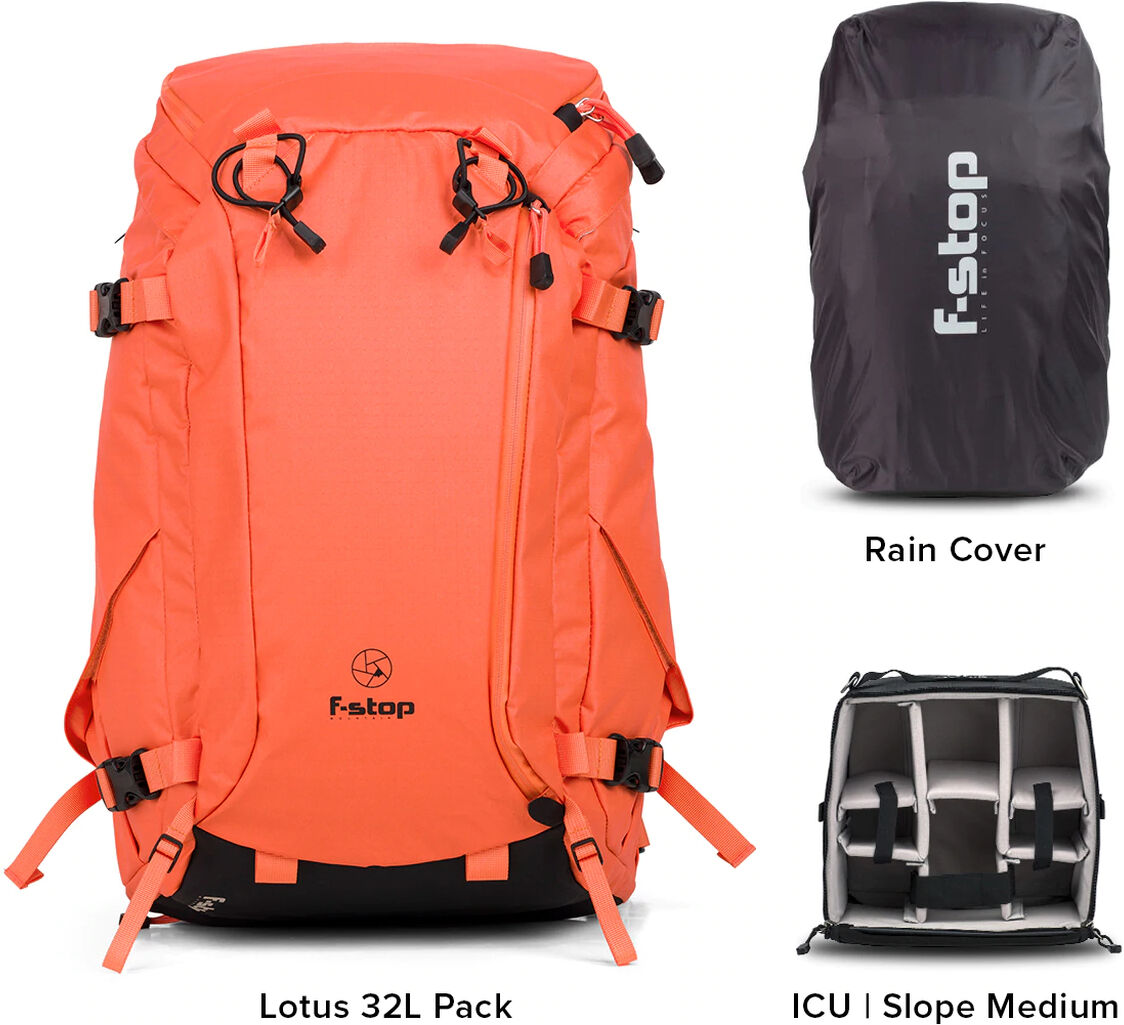 F-STOP Mochila Lotus 32L Essentials Bundle Laranja