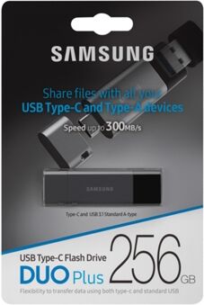 Samsung Pen USB Duo Plus MUF-256DB (256 GB - USB 3.1 - Titan Grey)