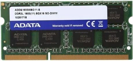 Adata Memória RAM DDR3L ADDS1600W8G11-S (1 x 8 GB - 1600 MHz - CL 11 - Verde)