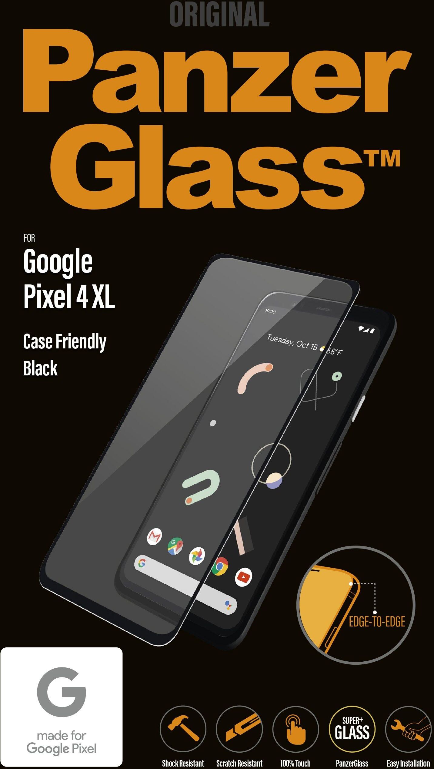 Edge PanzerGlass Google Pixel 4 XL Case Friendly, Black