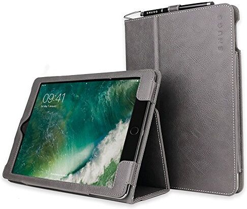 Snugg iPad Air 3 (2019)/iPad 10,2 tum/iPad Pro 10,5 tum läderfodral, flip stativ skyddande fodral – hajskin grå