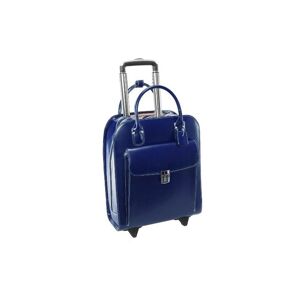 McKleinUSA McKlein 97697 15.6 in. Uptown Leather Vertical Wheeled Ladies Briefcase, Navy -