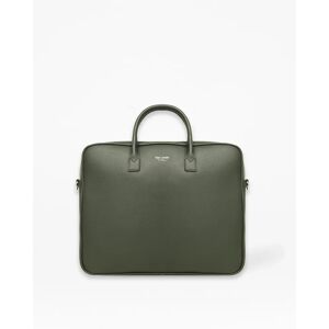 Foxx Olive Slim Laptop Bag Vegan Leather Stylish Commute Bag Fits Laptop, Papers & Daily Essentials Fenella Smith Unisex