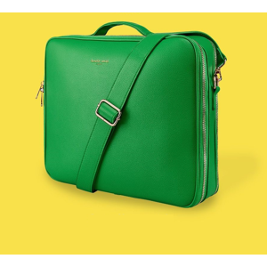 Green Vegan Leather Luca Laptop Bag A Bag Perfect For Laptops And Other Essentials Fenella Smith Female