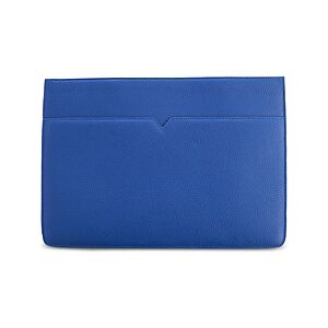 Royce New York Pebble Grain Leather 13 Laptop Sleeve  - Cobalt Blue