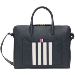 Thom Browne Navy Pebble Grain 4-Bar Briefcase  - 415 NAVY - Size: UNI - male