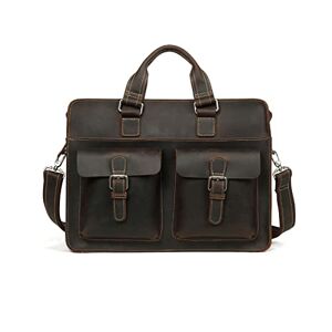 UZOURI Mens Leather Business Laptop Bags Briefcases Shoulder Bags Suitcases Carrying Cases Messenger Bags Handbags