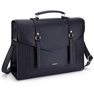 ECOSUSI Laptop Bag for Women 15.6 inch PU Leather Briefcase Large Computer Satchel Bag Professional Work Messenger Bag