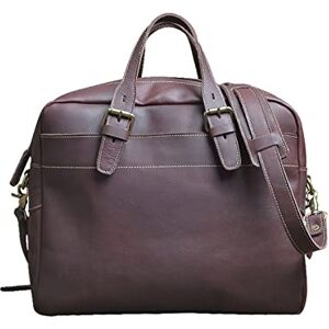 UZOURI Mens Leather Briefcases Laptop Bags Cowhide Totes Carrying Cases Luggage Bags Handbags Shoulder Bags Travel Bags