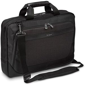 Targus CitySmart Slimline Topload Business Commuter Messenger Laptop Briefcase for 14,15,15.6-Inch Laptops, Black/Grey (TBT914EU)