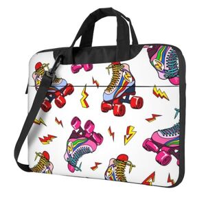Plagdecna Laptop Bag, (Color Roller Skates Print) Tablet Shoulder Bag, Suitcase Suitable For 14 Inches And 15 Inches Laptop Briefcase 15.6 Inches