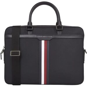 Tommy Hilfiger , Black Coated Canvas Laptop Bag ,Black male, Sizes: ONE SIZE