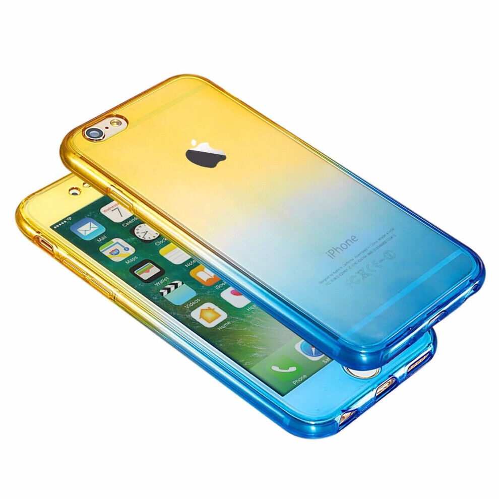 Unbranded (Yellow/Blue, For Apple iPhone 6s) Hybrid 360° New Shockproof Case TPU Gel Skin