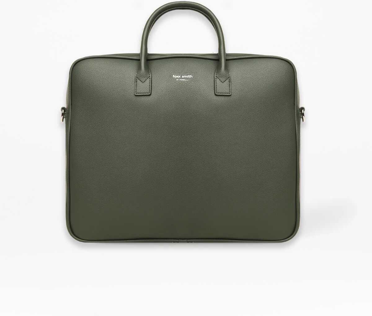 Foxx Olive Slim Laptop Bag Vegan Leather Stylish Commute Bag Fits Laptop, Papers & Daily Essentials Fenella Smith Unisex