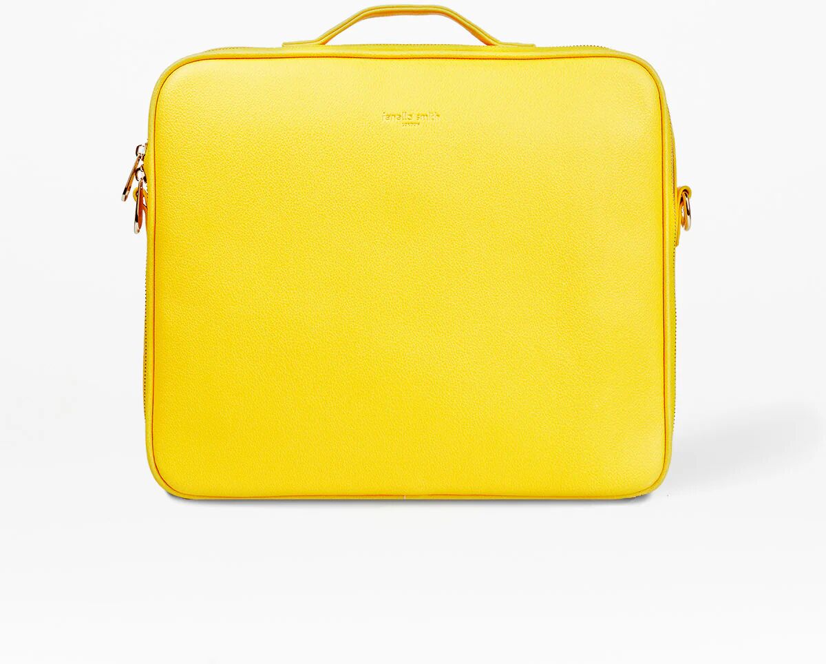 Yellow Vegan Leather Luca Laptop Bag Women's Bag Perfect For Laptops And Other Essentials Fenella Smith Unisex