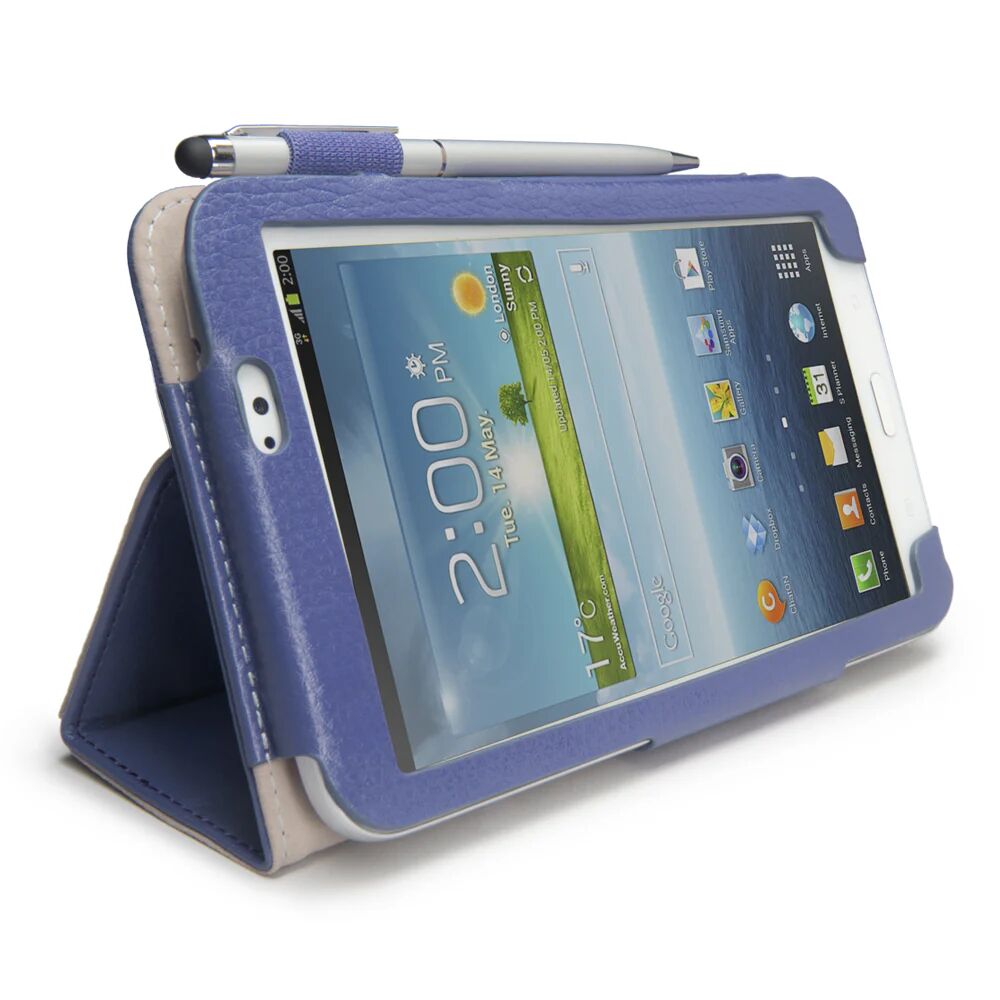 i-Blason Samsung Galaxy Tab 3 Lite 7Inch Leather Book Case - Blue
