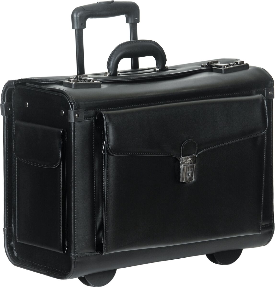 Mancini Business Collection Wheeled Laptop Catalog Case - Black