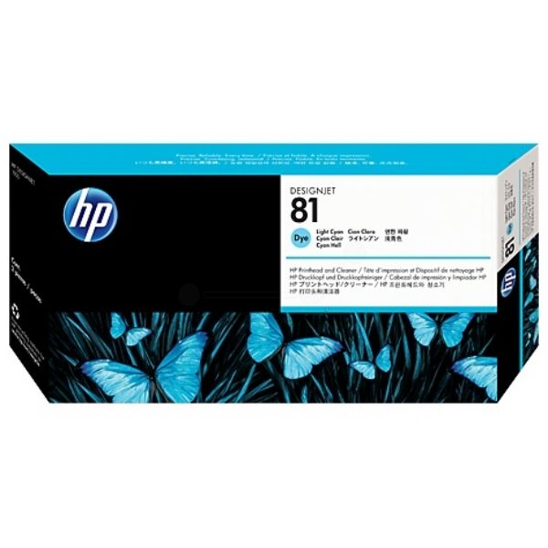HP Original HP DesignJet 5000 60 Inch Tintenpatrone (81 / C 4954 A) photocyan, Inhalt: 13 ml