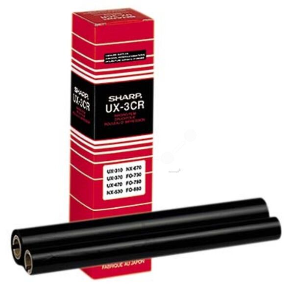 Sharp Original Sharp FO-760 Inkfilm (UX-3 CR) schwarz Multipack (2 St.), 190 Seiten, 7,26 Rp pro Seite - ersetzt Thermo-Film UX3CR für Sharp FO760