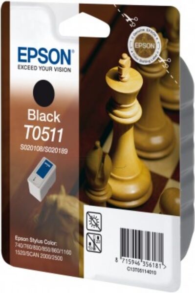 Epson Kompatibel zu Data Devices ACT 200 Tintenpatrone (T0511 / C 13 T 05114010) schwarz, 900 Seiten, 5,16 Rp pro Seite, Inhalt: 24 ml von Epson