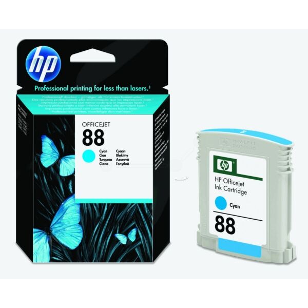 HP Original HP OfficeJet Pro K 550 Series Tintenpatrone (88 / C 9386 AE) cyan, 860 Seiten, 1,56 Rp pro Seite, Inhalt: 10 ml