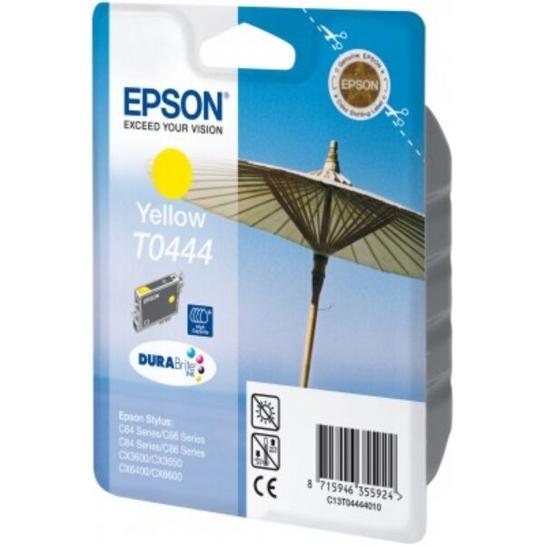 Epson Original Epson Stylus CX 6600 Tintenpatrone (T0444 / C 13 T 04444010) gelb, 420 Seiten, 5,52 Rp pro Seite, Inhalt: 13 ml