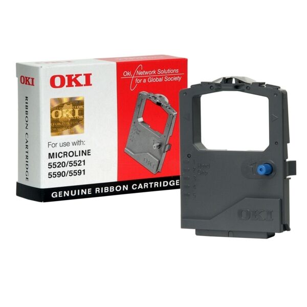 Oki Original OKI ML 5521 Nylonband (01126301) schwarz, Inhalt: 4.000.000 Zeichen - ersetzt Farbband 01126301 für OKI ML5521