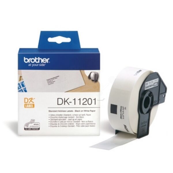 Brother Original Brother P-Touch QL 1110 NWB Etiketten (DK-11201) 29mm x 90mm, Inhalt: 400 - ersetzt Labels DK11201 für Brother P-Touch QL 1110NWB