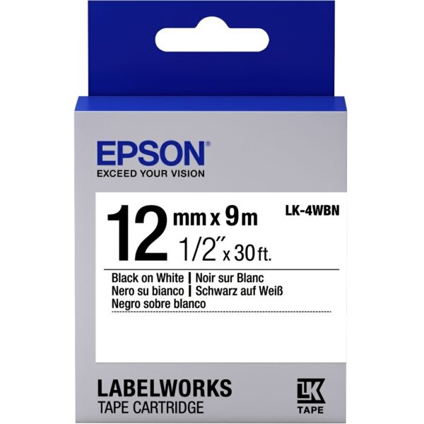 Epson Original Epson LabelWorks LW-Z 900 FK Qwertz Farbband (LK-4WBN / C 53 S 654021) multicolor 12mm x 9m