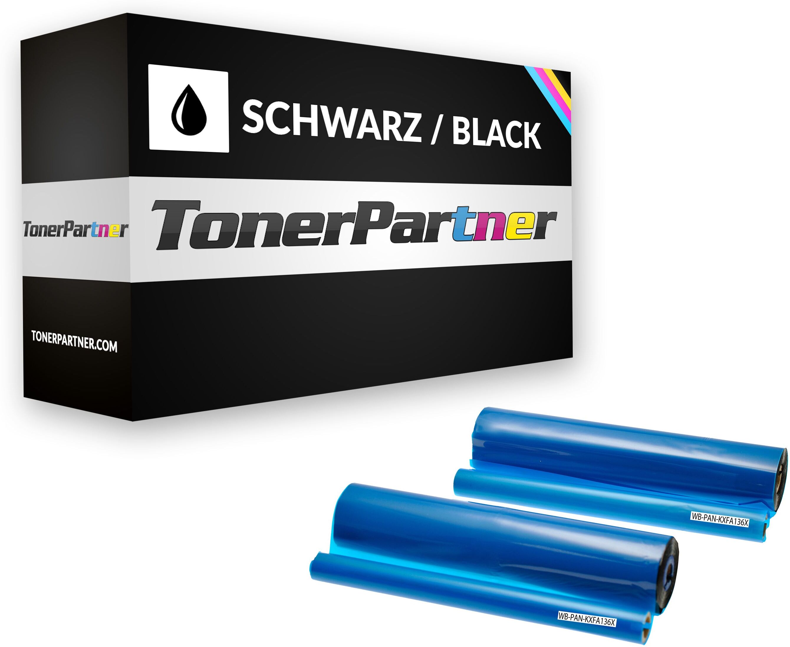 TonerPartner Kompatibel zu Panasonic KX-F 1810 Inkfilm (KX-FA 136 X) Multipack (2 St.), 770 Seiten, 3,32 Rp pro Seite von TonerPartner