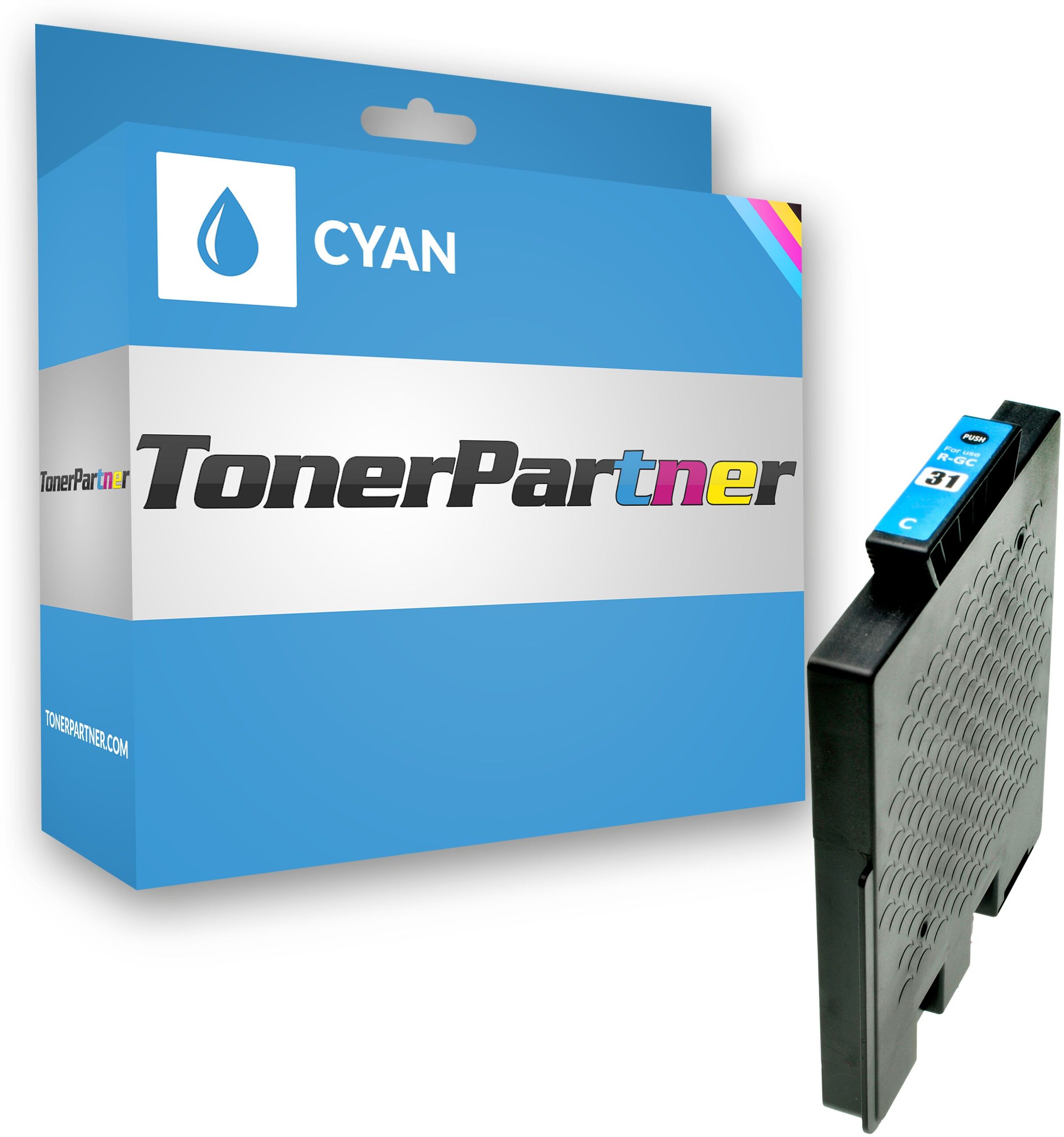 TonerPartner Kompatibel zu Lanier GX e 3300 Series Tintenpatrone (GC-31 C / 405689) cyan, 1.920 Seiten, 1,02 Rp pro Seite, Inhalt: 27 ml von TonerPartner