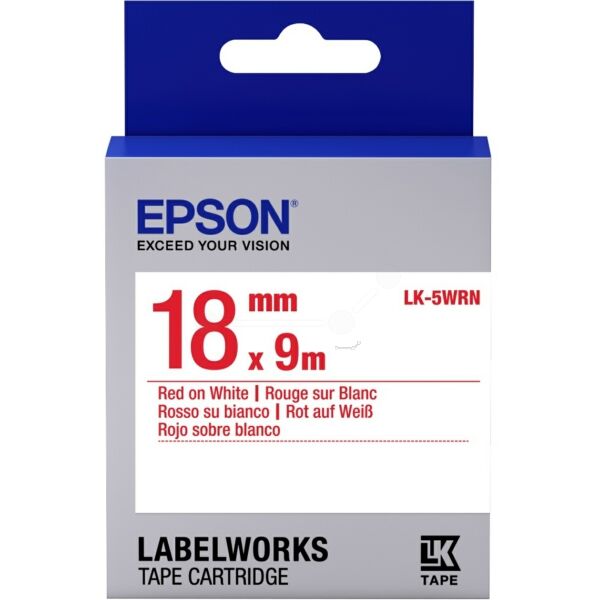 Epson Original Epson LabelWorks LW-400 Series Farbband (LK-5WRN / C 53 S 655007) multicolor 18mm x 9m
