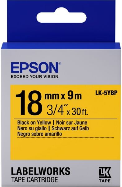 Epson Original Epson LabelWorks LW-600 P Etiketten (LK-5YBP / C 53 S 655003) multicolor 18mm x 9m