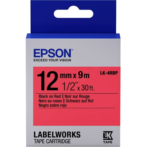 Epson Original Epson C 53 S 654007 / LK-4RBP Etiketten multicolor 12mm x 9m - ersetzt Epson C53S654007 / LK4RBP Labels