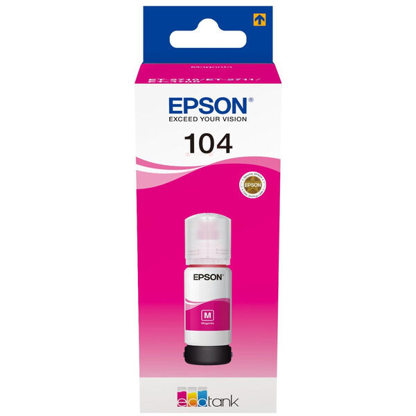 Epson Original Epson EcoTank ET-4700 Tintenpatrone (104 / C 13 T 00P340) magenta, 7.500 Seiten, 0,12 Rp pro Seite, Inhalt: 65 ml