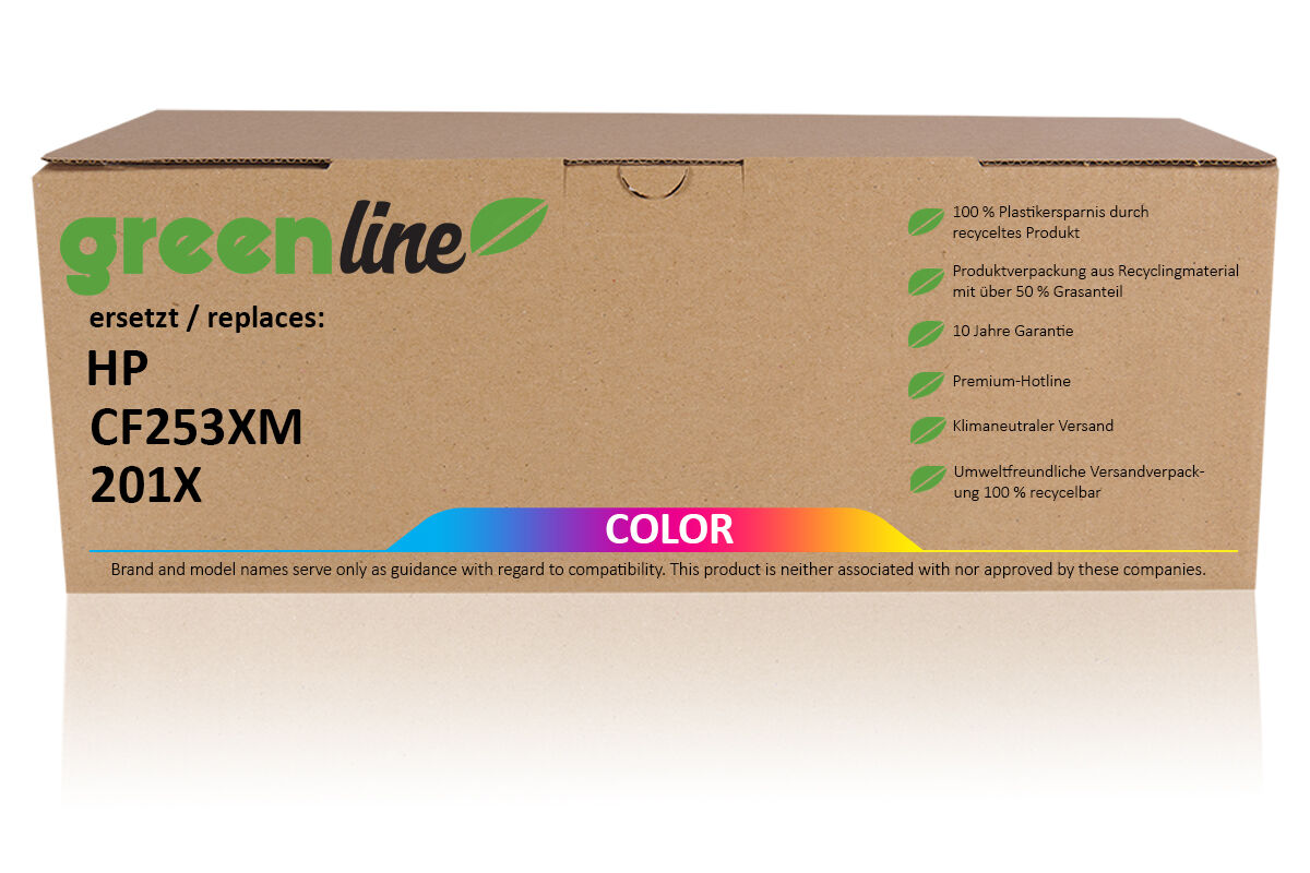 TonerPartner Kompatibel zu HP Color LaserJet Pro M 274 n Toner (201X / CF 253 XM) multicolor, 6.900 Seiten, 2,32 Rp pro Seite von TonerPartner