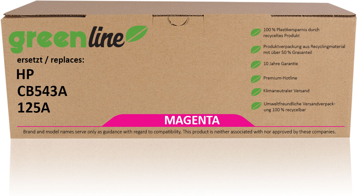 TonerPartner Kompatibel zu HP Color LaserJet CM 1312 NFI MFP Toner (125A / CB 543 A) magenta, 1.400 Seiten, 3,0 Rp pro Seite von TonerPartner